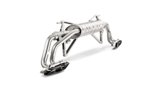 Load image into Gallery viewer, Akrapovic Slip-On Line Titanium Exhaust System for Audi R8 4S V10 5.2 (2016-2018) Coupe & Spyder - Valved Axle-Back with Carbon Fibre Tips | S-AUR8SO3-T