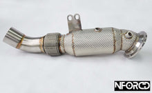 Load image into Gallery viewer, Osprey Performance BMW B58 200 Cell Sports Cat Downpipe for M140i, M240i & 340i – Stainless Steel High-Flow Turbo Exhaust Upgrade