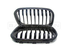 Load image into Gallery viewer, Basic Carbon BMW 1 Series F20 F21 LCI Carbon Fibre Kidney Grille (2014-2018) - Single or Dual Slat - Direct-Fit OEM-Style Front Grille Upgrade for 114d 116d 116i 118d 118i 120d 120i 125d 125i M135i M140i