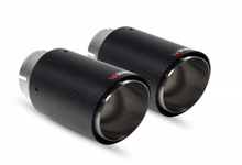 Load image into Gallery viewer, BMW M135i F40 (2020–2022) Scorpion Ascari Carbon Fibre Exhaust Tips – 114mm Twin Tailpipe Upgrade Kit (Fits Scorpion Systems Only)