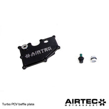 Load image into Gallery viewer, AIRTEC Motorsport Billet PCV Baffle Plate – Ford 2.0 Duratec & Mazda NA/Turbo – Oil Catch Can Ready, M22x1.5 Ports, Anodised Black, CNC Machined, Direct Fit PCV Delete/Blanking Plate