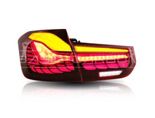 Load image into Gallery viewer, Basic Carbon GTS Style LED Tail Lights for BMW 3 Series F30/F35 & M3 F80 (2012-2019) - Red or Smoked | OLED Look, Plug & Play Direct Replacement | Fits 330i 335i 340i & M3 | Pre-LCI & LCI