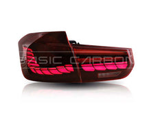Load image into Gallery viewer, Basic Carbon GTS Style LED Tail Lights for BMW 3 Series F30/F35 & M3 F80 (2012-2019) - Red or Smoked | OLED Look, Plug & Play Direct Replacement | Fits 330i 335i 340i & M3 | Pre-LCI & LCI