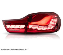Load image into Gallery viewer, Basic Carbon GTS Style LED Tail Lights for BMW 4 Series F32 F33 F36 Gran Coupe & F82 M4 (2013-2019) Red/Smoked - Fits 430i 435i 440i & M4