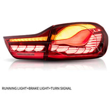 Load image into Gallery viewer, Basic Carbon GTS Style LED Tail Lights for BMW 4 Series F32 F33 F36 Gran Coupe & F82 M4 (2013-2019) Red/Smoked - Fits 430i 435i 440i & M4