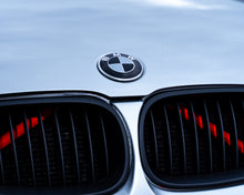 Load image into Gallery viewer, Silver and Gloss Black Carbon effect Badge Emblem Over lays BMW