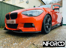 Load image into Gallery viewer, BMW 1 Series M135i Pre-Facelift Pre-LCI (F20/F21) Full Body Kit - Splitter, Side Skirts, Rear Spats, Rear Diffuser, Gloss Black Spoiler & Kidney Grilles, M Performance Style Mirror Covers - Direct Fit, No Paint, UK