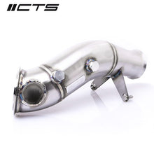 Load image into Gallery viewer, CTS Turbo 4" High-Flow Sports Cat Downpipe for BMW N55 EWG (Electric Wastegate) – F20 F21 F22 F23 F30 F31 F32 F33 F36 F87 M2 (M135i M235i 335i 435i) – T304 Stainless – CTS-EXH-DP-0023-CAT