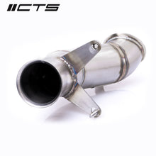 Load image into Gallery viewer, CTS Turbo 4" High-Flow Sports Cat Downpipe for BMW N55 EWG (Electric Wastegate) – F20 F21 F22 F23 F30 F31 F32 F33 F36 F87 M2 (M135i M235i 335i 435i) – T304 Stainless – CTS-EXH-DP-0023-CAT