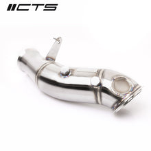 Load image into Gallery viewer, CTS Turbo 4" High-Flow Sports Cat Downpipe for BMW N55 EWG (Electric Wastegate) – F20 F21 F22 F23 F30 F31 F32 F33 F36 F87 M2 (M135i M235i 335i 435i) – T304 Stainless – CTS-EXH-DP-0023-CAT