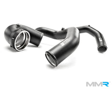 Load image into Gallery viewer, MMR High-Flow Aluminium Charge Pipe Kit for BMW F8x S55 – M2 Competition (F87/M2C), M3 (F80), M4 (F82/F83) – Direct-Fit Boost Pipe Upgrade with 1/8 in Meth/Water Bung