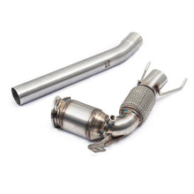 Load image into Gallery viewer, Cobra Sport Front Downpipe for BMW 1 Series F40 M135i xDrive (M135ix) 2019+ — Sports Cat or De-Cat, Resonated or Non-Resonated — 3 Inch (76.2mm) T304 Stainless — Connects to Cobra GPF-Back or Cat-Back Performance Exhaust
