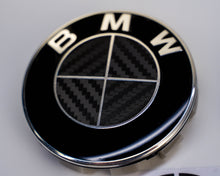 Load image into Gallery viewer, Full Gloss Black Carbon effect Badge Emblem Over lays BMW