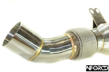 Load image into Gallery viewer, Osprey Performance BMW B58 Decat Downpipe (Catless) with OEM-Style Heat Shield – Stainless Steel Direct Bolt-On for M140i M240i 340i 440i