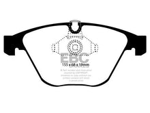 Load image into Gallery viewer, EBC Greenstuff 2000 Series Front Brake Pads & USR Slotted 324mm Discs Kit for BMW 5 Series E60/E61 & 6 Series E63/E64 (ATE Caliper) 520i 525i 530i 630i - PD06KF108 DP21449 USR1246