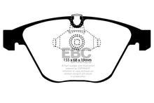 Load image into Gallery viewer, EBC BMW E60 E61 E63 E64 Yellowstuff 4000 Series Front Sport Brake Pads & USR Front Slotted Discs Kit - ATE Caliper (540i, 545i, 630i & 645i)