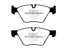 Load image into Gallery viewer, EBC Brakes Greenstuff 2000 Front Brake Pads & Premium OE Plain Discs Kit for BMW 5 Series E60/E61 (520i 523i 525i) ATE Caliper 310mm – DP21493 + D1244 – PD01KF209