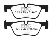 Load image into Gallery viewer, EBC BMW F20 F21 F22 F23 F30 F31 F34 F32 F36 Rear Brake Kit - Greenstuff 2000 Pads & USR Slotted Discs - ATE Rear Caliper - Fits 1/2/3/4 Series (125i 230i 325i 425i) - PD06KR401 (DP22132/USR1881)