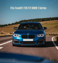 Load image into Gallery viewer, BMW 1 Series F20 F21 LCI (2015–2019) Matte Black Front Kidney Grilles - De-Chrome Shadowline Upgrade