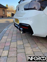 Load image into Gallery viewer, BMW 1 Series F20 F21 Facelift Full Body Kit for M140i & M135i LCI - Front Splitter, Side Skirts, Aggressive Rear Diffuser, Boot Spoiler, Gloss Black Kidney Grilles & M-Style Mirror Caps | Nforcd