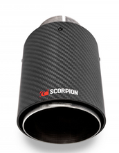 Load image into Gallery viewer, BMW M2 Competition F87N 2018-2022 Scorpion Ascari Exhaust Tips x4 – Quad 90mm Carbon Fibre Tailpipe Trims (Fits Scorpion Systems Only)