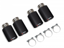 Load image into Gallery viewer, BMW M2 Competition F87N 2018-2022 Scorpion Ascari Exhaust Tips x4 – Quad 90mm Carbon Fibre Tailpipe Trims (Fits Scorpion Systems Only)