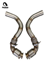 Load image into Gallery viewer, Active Autowerke GESI Sport Cat Catted Downpipes for BMW M5 F90 & M8 F91/F92/F93 (S63 F9X) - High Flow 304 Stainless, Bolt-On, No CEL | PN 11-063