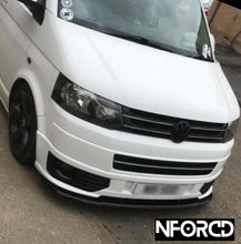 Load image into Gallery viewer, Volkswagen VW Transporter T5.1 Front Splitter - Gloss Black ABS Front Lip Spoiler by KSB, Front Bumper Splitter, Fitting Kit Included, UK Made