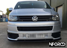 Load image into Gallery viewer, Volkswagen VW Transporter T5.1 Front Splitter - Gloss Black ABS Front Lip Spoiler by KSB, Front Bumper Splitter, Fitting Kit Included, UK Made