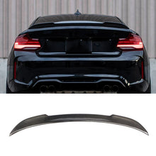 Load image into Gallery viewer, Carbon Fibre Rear Boot/Trunk Lip Spoiler for BMW 2 Series F22 F23 & F87 M2/M2 Competition (2014–2019) – Gloss 3x3 Twill, OEM-Fit, No-Drill Installation