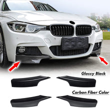 Load image into Gallery viewer, BMW 3 Series F30 F31 M Sport Front Lip Splitter 2011–2017 | Gloss Black or Carbon Fibre Style ABS Front Bumper Chin Spoiler