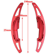Load image into Gallery viewer, BMW Steering Wheel Paddle Shifter Extensions - Larger Metal Adhesive Overlay Pair for Factory Paddles - Red/Black/Silver/Blue - Improved Reach & OEM+ Feel - Fits BMW Models with Paddle Shifters