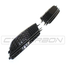 Load image into Gallery viewer, AUDI A6 C7 2012-2015 ALL BLACK HONEYCOMB FOG LIGHT SURROUNDS