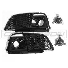 Load image into Gallery viewer, AUDI Q5 SQ5 2016-2020 ALL BLACK FOG LIGHT SURROUND