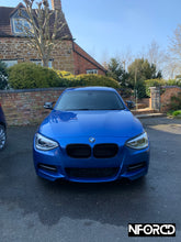 Load image into Gallery viewer, BMW 1 Series M135i Pre-Facelift Pre-LCI (F20/F21) Full Body Kit - Splitter, Side Skirts, Rear Spats, Rear Diffuser, Gloss Black Spoiler & Kidney Grilles, M Performance Style Mirror Covers - Direct Fit, No Paint, UK