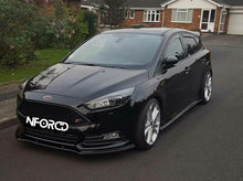 Load image into Gallery viewer, Ford Focus ST MK3 Facelift (MK3.5, 2015-2018) Front Splitter & Side Skirts Kit - Gloss Black ABS Front Lip/Side Skirt Extensions by KSB - UK Made