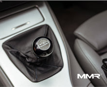 Load image into Gallery viewer, MMR Performance Weighted Billet Gear Shift Knob for BMW 6-Speed Manual - 300g CNC Machined Aluminium, Black Anodised, Includes 6-Speed/Logo Top - Fits All BMW 6MT Models