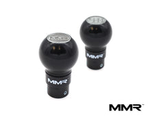 Load image into Gallery viewer, MMR Performance Weighted Billet Gear Shift Knob for BMW 6-Speed Manual - 300g CNC Machined Aluminium, Black Anodised, Includes 6-Speed/Logo Top - Fits All BMW 6MT Models