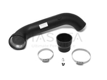 Load image into Gallery viewer, Masata BMW N55 Aluminium Charge Pipe E82 E88 E90 E91 E92 E93 (2011-2013) 135i/335i xDrive | Black OEM-Fit Chargepipe w/ CNC Flange & 1/8 NPT Meth Bung | MST0003