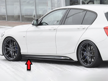 Load image into Gallery viewer, Rieger BMW 1 Series F20 Side Skirts Gloss Black (2011-2019) - ABS Side Skirt Extensions for 5-Door Hatch, M Sport/M-Tech - Fits M135i & M140i LCI