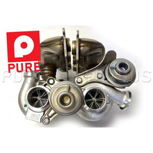 Load image into Gallery viewer, Pure Turbos BMW N54 Stage 2 V1 Upgraded Hybrid Twin Turbos - 450-600whp - Fits 135i, 335i & 1M (E82/E88/E90/E91/E92/E93) - Stock-Location Bolt-On - Core Exchange Service