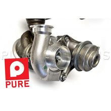 Load image into Gallery viewer, Pure Turbos BMW N54 Stage 2 V2 Hybrid Twin Turbos 600-700whp - Stock-Frame Bolt-On Upgrade for 135i, 335i & 1M (E82 E90 E92) PT-N54-S2-V2