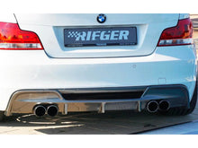 Load image into Gallery viewer, Rieger Rear Quad Diffuser for BMW 1 Series E82/E88 (Coupe & Convertible) - M-Technic/M Sport Rear Bumper - Fits 118i 120i 128i 135i - 4x80mm Quad Exhaust