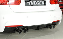 Load image into Gallery viewer, Genuine Rieger BMW 3 Series F30 F31 M Sport/M-Technic Rear Quad Exhaust Bumper Diffuser (Saloon & Touring, including LCI) - Fits 320i 335i 340i, up to 90mm tips