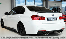 Load image into Gallery viewer, Genuine Rieger BMW 3 Series F30 F31 M Sport/M-Technic Rear Quad Exhaust Bumper Diffuser (Saloon & Touring, including LCI) - Fits 320i 335i 340i, up to 90mm tips
