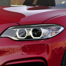 Load image into Gallery viewer, BMW 2 Series (F22 F23 F87 M2) 2014-2019 Real Carbon Fibre Headlight Eyebrows/Eyelids - Carbon Fiber Headlamp Brow Trim Covers for 220i 228i M235i M240i Coupe