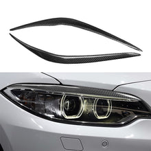 Load image into Gallery viewer, BMW 2 Series (F22 F23 F87 M2) 2014-2019 Real Carbon Fibre Headlight Eyebrows/Eyelids - Carbon Fiber Headlamp Brow Trim Covers for 220i 228i M235i M240i Coupe