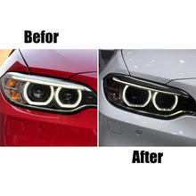 Load image into Gallery viewer, BMW 2 Series (F22 F23 F87 M2) 2014-2019 Real Carbon Fibre Headlight Eyebrows/Eyelids - Carbon Fiber Headlamp Brow Trim Covers for 220i 228i M235i M240i Coupe