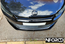 Load image into Gallery viewer, VW Scirocco MK3 Front Splitter 2008-2014 | Gloss Black ABS Plastic Front Bumper Lip Spoiler by KSB | Direct Fit with Fitting Kit | UK Made