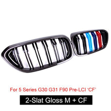 Load image into Gallery viewer, Replacement Front Kidney Grilles for BMW 5 Series G30 G31 & F90 M5 Pre-LCI 2017–2019 | OEM Style Upgrade | Single/Double Slat, Gloss/Matte/Carbon Look